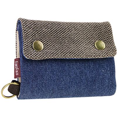 LY Liying Porte-monnaie avec pince à billets, porte-monnaie en toile pour homme, porte-monnaie pour cartes de crédit, portefeuille avec bloqueur RFID, bleu, M LY Liying Porte-monnaie avec pince à billets, porte-monnaie en toile pour homme, porte-monnaie pour cartes de crédit, portefeuille avec bloqueur RFID, bleu, M