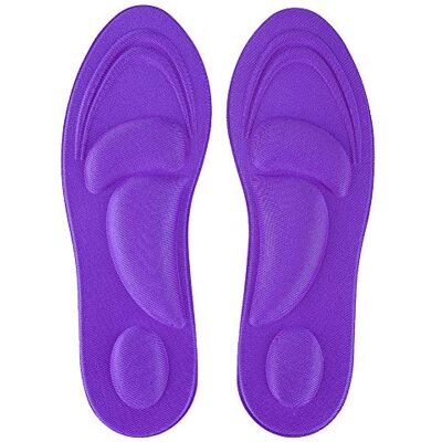 Dilwe Orthotic Arch Support Insole, Flat Feet Memory Foam Shoe Pad Plantar Fasciite Comfort Accessories (Purple for Women) Dilwe Orthotic Arch Support Insole, Flat Feet Memory Foam Shoe Pad Plantar Fasciite Comfort Accessories (Purple for Women)