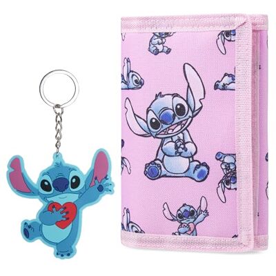 Disney Portefeuilles Enfant, Coffret Cadeau Porte Monnaie et Porte Clé, Idée Cadeau Stitch, Reine des Neiges, Princesse (Rose Stitch) Disney Portefeuilles Enfant, Coffret Cadeau Porte Monnaie et Porte Clé, Idée Cadeau Stitch, Reine des Neiges, Princesse (Rose Stitch)