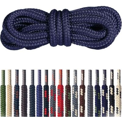 Mountval Lacets pour chaussures de randonnée et de trekking Lacets ronds et résistants en polyester Indéchirables 6 longueurs, 17 couleurs, 57 Bleu foncé, 120 cm – 6 bis 8 Ösenpaare Mountval Lacets pour chaussures de randonnée et de trekking Lacets ronds et résistants en polyester Indéchirables 6 longueurs, 17 couleurs, 57 Bleu foncé, 120 cm – 6 bis 8 Ösenpaare