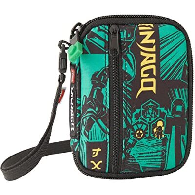 SKANDO BAGS Lego® Portefeuille garçon Espace pour jusqu'à 3 cartes Poche intérieure et extérieure zippée pour l'argent liquide et les petits objets, Lego Ninjago, vert, Einheitsgröße SKANDO BAGS Lego® Portefeuille garçon Espace pour jusqu'à 3 cartes Poche intérieure et extérieure zippée pour l'argent liquide et les petits objets, Lego Ninjago, vert, Einheitsgröße