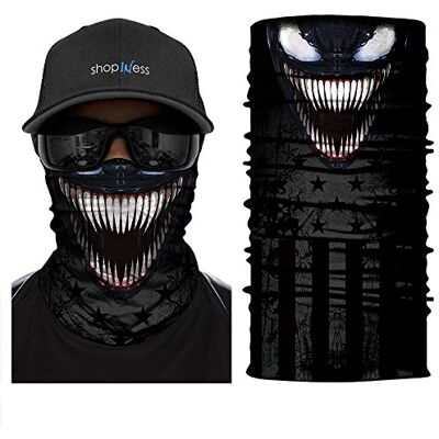 ShopINess Bandana Bandana Braga Col multifonction Unisexe Adulte pour Moto Sport Fêtes Halloween et Carnaval Crit Attack ShopINess Bandana Bandana Braga Col multifonction Unisexe Adulte pour Moto Sport Fêtes Halloween et Carnaval Crit Attack