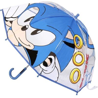 CERDÁ LIFE'S LITTLE MOMENTS Parapluie à bulles Imprimé Sonic avec anneaux Couleur bleue Ouverture manuelle Fabriqué en 100% POE avec structure en fibre de verre Produit original, multicolore, Regular, Décontracté CERDÁ LIFE'S LITTLE MOMENTS Parapluie à bulles Imprimé Sonic avec anneaux Couleur bleue Ouverture manuelle Fabriqué en 100% POE avec structure en fibre de verre Produit original, multicolore, Regular, Décontracté
