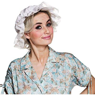 Boland 01401 Bonnet de grand-mère Chapeau de grand-mère Bonnet blanc Costume de carnaval, fête à thème Boland 01401 Bonnet de grand-mère Chapeau de grand-mère Bonnet blanc Costume de carnaval, fête à thème