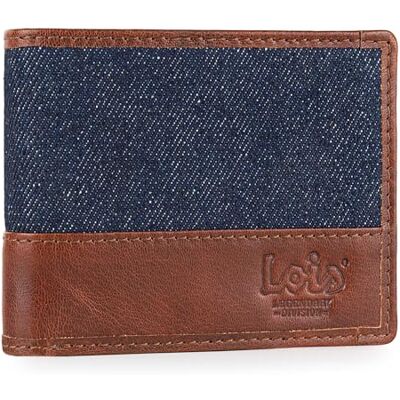 Lois Portemonnee Portemonnee Leer Portemonnee Heren Functioneel en Duurzaam Wallet For Men, Mens Wallet met Tijdloze, Bestendige Leer. RFID Portemonnee., Blauw Lois Portemonnee Portemonnee Leer Portemonnee Heren Functioneel en Duurzaam Wallet For Men, Mens Wallet met Tijdloze, Bestendige Leer. RFID Portemonnee., Blauw