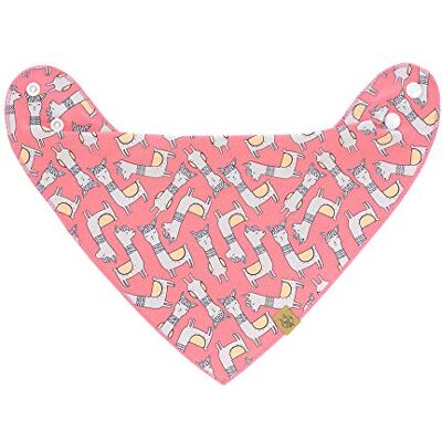 Lässig Bavoir bébé bandana foulard coton bouton pression réversible/bébé bandana glama lama corail Lässig Bavoir bébé bandana foulard coton bouton pression réversible/bébé bandana glama lama corail