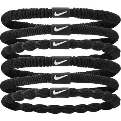 NIKE Flex Hair Tie Lot de 6 élastiques à cheveux pour femme Noir/blanc Taille unique NIKE Flex Hair Tie Lot de 6 élastiques à cheveux pour femme Noir/blanc Taille unique