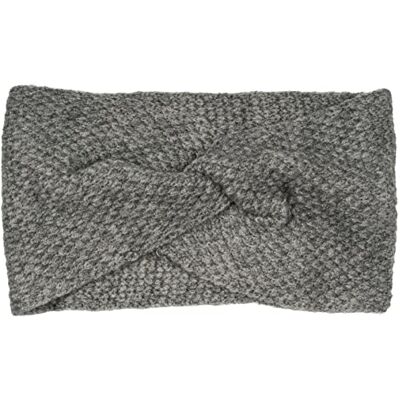 styleBREAKER Bandeau en tricot pour femme avec motif gaufré et nœud torsadé, bandeau d'hiver chaud 04026060, couleur : gris styleBREAKER Bandeau en tricot pour femme avec motif gaufré et nœud torsadé, bandeau d'hiver chaud 04026060, couleur : gris