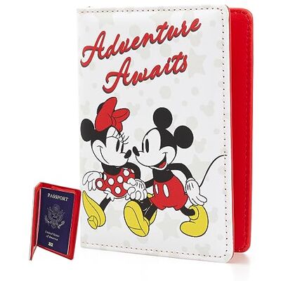 Disney Mickey & Minnie Mouse Porte-passeport Accessoires de voyage – Sous licence officielle, multicolore, classique, multicolore, One Size, Classique Disney Mickey & Minnie Mouse Porte-passeport Accessoires de voyage – Sous licence officielle, multicolore, classique, multicolore, One Size, Classique