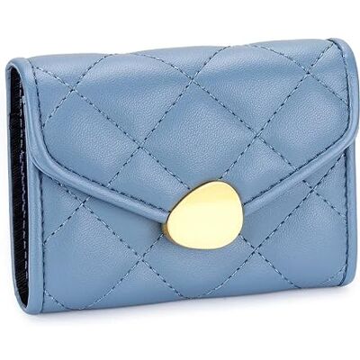 TEMKIN Portefeuille Femme Mode Mode En Cuir En Forme De Diamant En Forme De Mode, Lago Bleu., A TEMKIN Portefeuille Femme Mode Mode En Cuir En Forme De Diamant En Forme De Mode, Lago Bleu., A