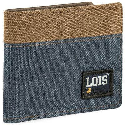 Lois Portemonnee Heren van Leer Stijlvolle Wallet Men, Duurzame Heren Portemonnee Leer, Veilige RFID Wallet, Blauw Lois Portemonnee Heren van Leer Stijlvolle Wallet Men, Duurzame Heren Portemonnee Leer, Veilige RFID Wallet, Blauw