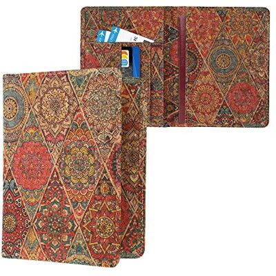 kwmobile Porte-passeport avec compartiments cartes Portefeuille passeport avec emplacement carte bleue Étui de protection liège fuchsia-rouge-bleu kwmobile Porte-passeport avec compartiments cartes Portefeuille passeport avec emplacement carte bleue Étui de protection liège fuchsia-rouge-bleu
