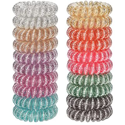 JessLab Lot de 20 nœuds en spirale sans plis pour queue de cheval Sans plis Accessoire pour cheveux pour filles et femmes Cadeau JessLab Lot de 20 nœuds en spirale sans plis pour queue de cheval Sans plis Accessoire pour cheveux pour filles et femmes Cadeau