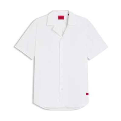 HUGO Homme Chemise À Manches Courtes Ellino, White HUGO Homme Chemise À Manches Courtes Ellino, White