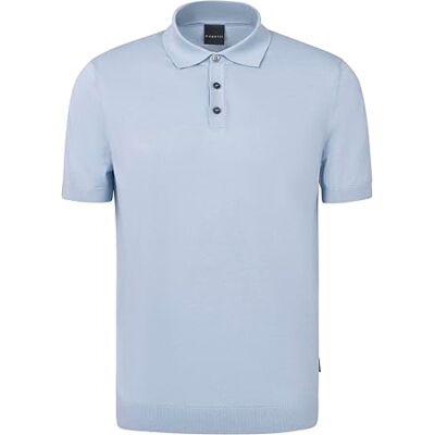 bugatti Polo en tricot à manches courtes pour homme Coupe droite, 330 Bleu gris, 3XL bugatti Polo en tricot à manches courtes pour homme Coupe droite, 330 Bleu gris, 3XL
