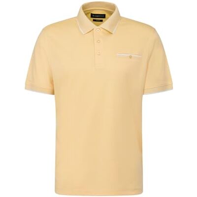bugatti Polo pour homme avec poche poitrine manches courtes coupe moderne, Jaune 620, L bugatti Polo pour homme avec poche poitrine manches courtes coupe moderne, Jaune 620, L