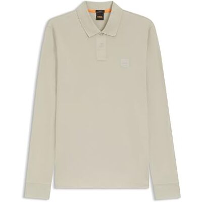 Boss Hommes Passerby Polo en Coton Stretch avec Patch Logo, Beige, XL Boss Hommes Passerby Polo en Coton Stretch avec Patch Logo, Beige, XL