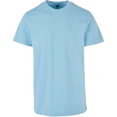 Build Your Brand T-shirt à col rond délavé à l'acide pour homme en coton avec col rond disponible en trois tailles XS à 5XL, Bleu baltique, 3XL Build Your Brand T-shirt à col rond délavé à l'acide pour homme en coton avec col rond disponible en trois tailles XS à 5XL, Bleu baltique, 3XL