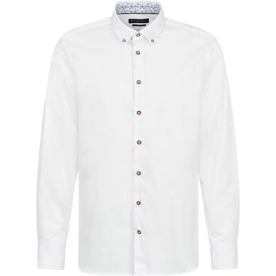bugatti Chemise boutonnée à manches longues pour homme Coupe moderne, Blanc (10), XL bugatti Chemise boutonnée à manches longues pour homme Coupe moderne, Blanc (10), XL