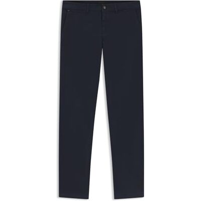 Boss Pantalon chino en satin de coton extensible pour homme Coupe régulière 1, Bleu foncé 404., 31W / 32L Boss Pantalon chino en satin de coton extensible pour homme Coupe régulière 1, Bleu foncé 404., 31W / 32L