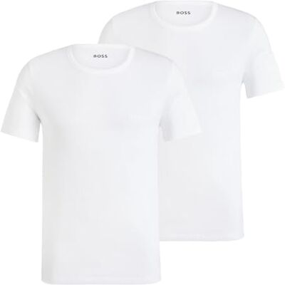 Boss Confortable T-Shirt Homme, Blanc, S-M Boss Confortable T-Shirt Homme, Blanc, S-M