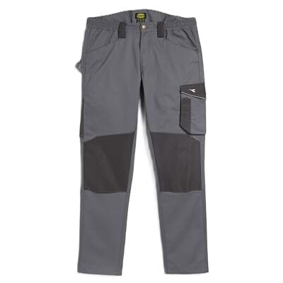 Utility Diadora Pantalon de travail Rock ISO 13688:2013 pour Homme, Gris acier., 48-50/XL Utility Diadora Pantalon de travail Rock ISO 13688:2013 pour Homme, Gris acier., 48-50/XL