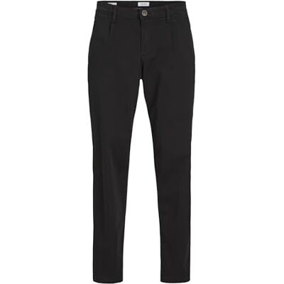 JACK & JONES Jpstbill Jjbowie Pleated Noos Gilet pour homme, Noir, 34W / 32L JACK & JONES Jpstbill Jjbowie Pleated Noos Gilet pour homme, Noir, 34W / 32L