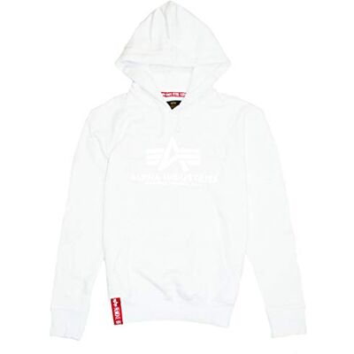Alpha Sweat à capuche basique pour homme, Blanc., L Alpha Sweat à capuche basique pour homme, Blanc., L