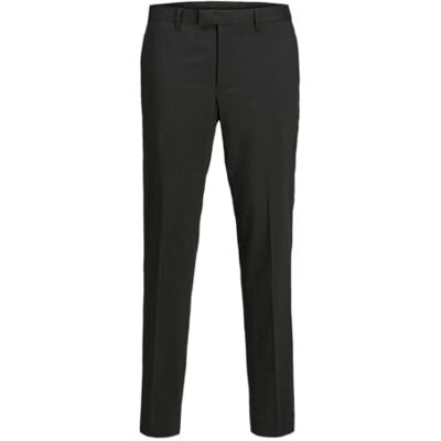 JACK & JONES Pantalon pour homme Coupe ajustée, Noir, 52 JACK & JONES Pantalon pour homme Coupe ajustée, Noir, 52