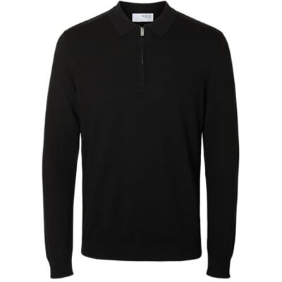 SELECTED HOMME Slhberg Ls Half Zip Polo Noos Polo Homme SELECTED HOMME Slhberg Ls Half Zip Polo Noos Polo Homme