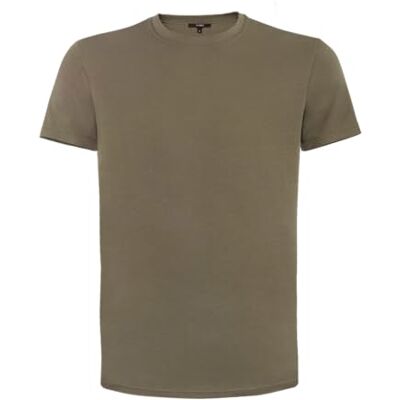 Womo Sous-vêtements Casual T-shirt MC Col ou Vert Olive, vert, S-XXL Womo Sous-vêtements Casual T-shirt MC Col ou Vert Olive, vert, S-XXL