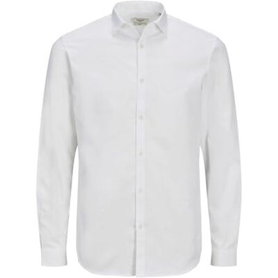JACK & JONES Homme T-shirt manches longues Jprblacardiff T-shirt L/S Noos, Blanc, XXL JACK & JONES Homme T-shirt manches longues Jprblacardiff T-shirt L/S Noos, Blanc, XXL