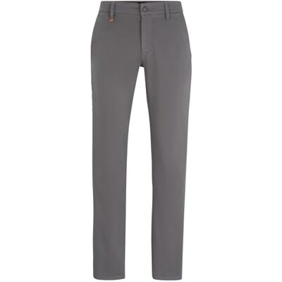 Boss Schino-Slim D Pantalon slim en coton stretch satiné Gris, gris, 33W / 34L Boss Schino-Slim D Pantalon slim en coton stretch satiné Gris, gris, 33W / 34L