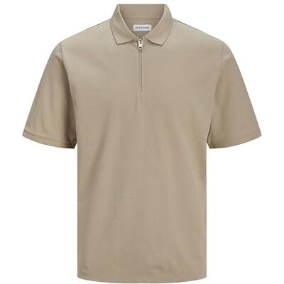 JACK & JONES Jjemac Zip SS Polo Sn Short de survêtement pour homme, vaisselle, S JACK & JONES Jjemac Zip SS Polo Sn Short de survêtement pour homme, vaisselle, S