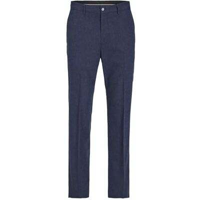 JACK & JONES Premium Jprriviera Linen Trouser Slim Fit Sn Pantalon de Costume Coupe Homme, Dark Navy, 56 JACK & JONES Premium Jprriviera Linen Trouser Slim Fit Sn Pantalon de Costume Coupe Homme, Dark Navy, 56