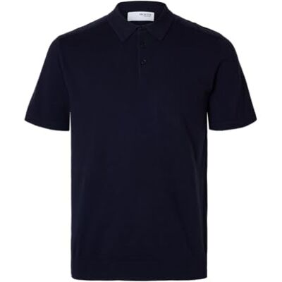 SELECTED HOMME Slhberg Ss Knit Polo Noos Polo Homme SELECTED HOMME Slhberg Ss Knit Polo Noos Polo Homme