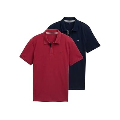 TOM TAILOR 1044879 Polo Homme (lot de 2) TOM TAILOR 1044879 Polo Homme (lot de 2)