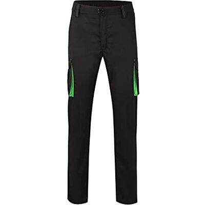 VELILLA 103024S; Pantalon Stretch bi-Colore Multipoches; Couleur Noir et Vert Citron; Taille 60, Noir et Vert Citron, 60 VELILLA 103024S; Pantalon Stretch bi-Colore Multipoches; Couleur Noir et Vert Citron; Taille 60, Noir et Vert Citron, 60