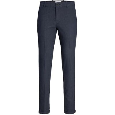 JACK & JONES Pantalon chino pour homme, coupe ajustée, pantalon chino, Blazer bleu marine., 30W / 32L JACK & JONES Pantalon chino pour homme, coupe ajustée, pantalon chino, Blazer bleu marine., 30W / 32L