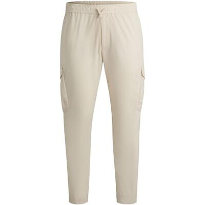 Boss Pantalon T Urbanex CargoLight pour homme en popeline stretch facile à repasser, Blanc ouvert., 52 Boss Pantalon T Urbanex CargoLight pour homme en popeline stretch facile à repasser, Blanc ouvert., 52