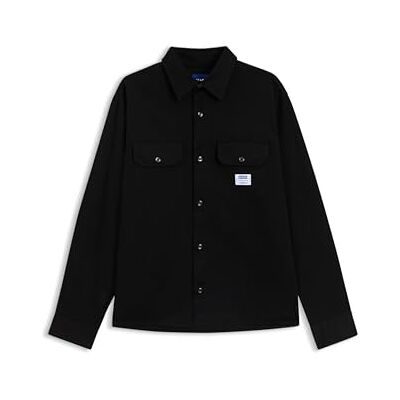 HUGO Ekynone Chemise en sergé de coton avec logo pour homme HUGO Ekynone Chemise en sergé de coton avec logo pour homme