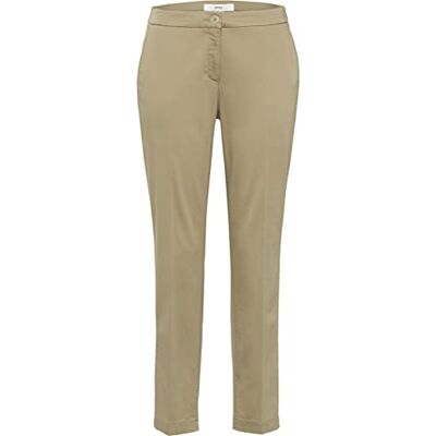 BRAX Pantalon uni Maron Chino pour femme, Kaki vintage., 27W / 32L BRAX Pantalon uni Maron Chino pour femme, Kaki vintage., 27W / 32L