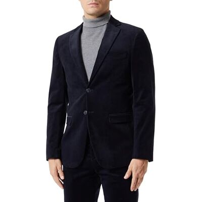 SELECTED HOMME Slhslim-boe Blz B Noos Veste blazer en velours côtelé pour homme, Saphir foncé, 40 SELECTED HOMME Slhslim-boe Blz B Noos Veste blazer en velours côtelé pour homme, Saphir foncé, 40