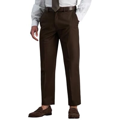 Haggar Premium No Iron Khaki Classic Fit Flat Front Casual Pant (Regular And Big & Tall Sizes) Pantalon décontracté Homme (lot de 1) Haggar Premium No Iron Khaki Classic Fit Flat Front Casual Pant (Regular And Big & Tall Sizes) Pantalon décontracté Homme (lot de 1)