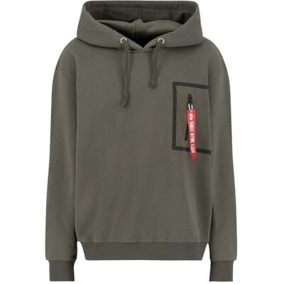 Alpha Sweat à capuche avec poche thermocollée pour homme, Olive foncé, XXL Alpha Sweat à capuche avec poche thermocollée pour homme, Olive foncé, XXL