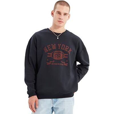 Trendyol Col Rond avec Slogan Regular Sweat-shirt Maillot de survêtement Homme (lot de 1) Trendyol Col Rond avec Slogan Regular Sweat-shirt Maillot de survêtement Homme (lot de 1)