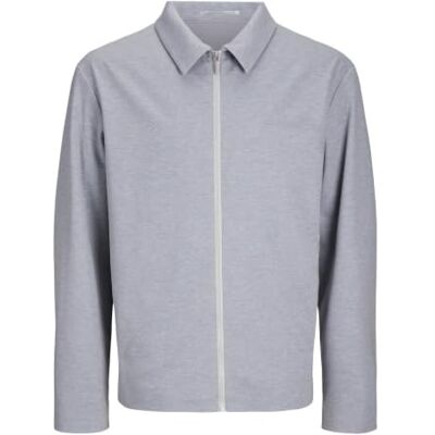 JACK & JONES Jprjones Veste de costume hybride stretch zippée pour homme, Harbor Mist/Fit : coupe ajustée, 56 JACK & JONES Jprjones Veste de costume hybride stretch zippée pour homme, Harbor Mist/Fit : coupe ajustée, 56