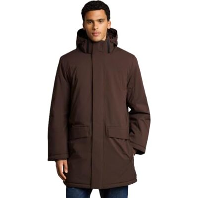TOM TAILOR Denim Parka fonctionnelle pour homme 1051770 (1 pièce), 40514 Cool Dark Brown, S TOM TAILOR Denim Parka fonctionnelle pour homme 1051770 (1 pièce), 40514 Cool Dark Brown, S