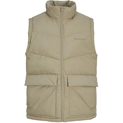 JACK & JONES Gilet Jorvesterbro Sn pour homme, Kaki, L JACK & JONES Gilet Jorvesterbro Sn pour homme, Kaki, L