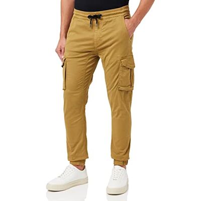 Alpha Pantalon de jogging en coton sergé pour homme, vert, XXL Alpha Pantalon de jogging en coton sergé pour homme, vert, XXL